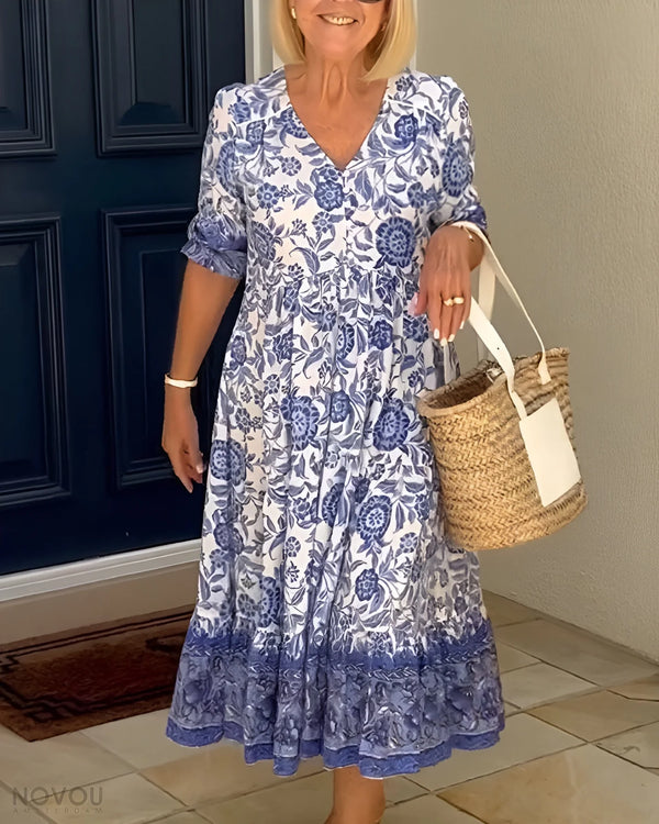 Zevora - Elegant Midi Dress