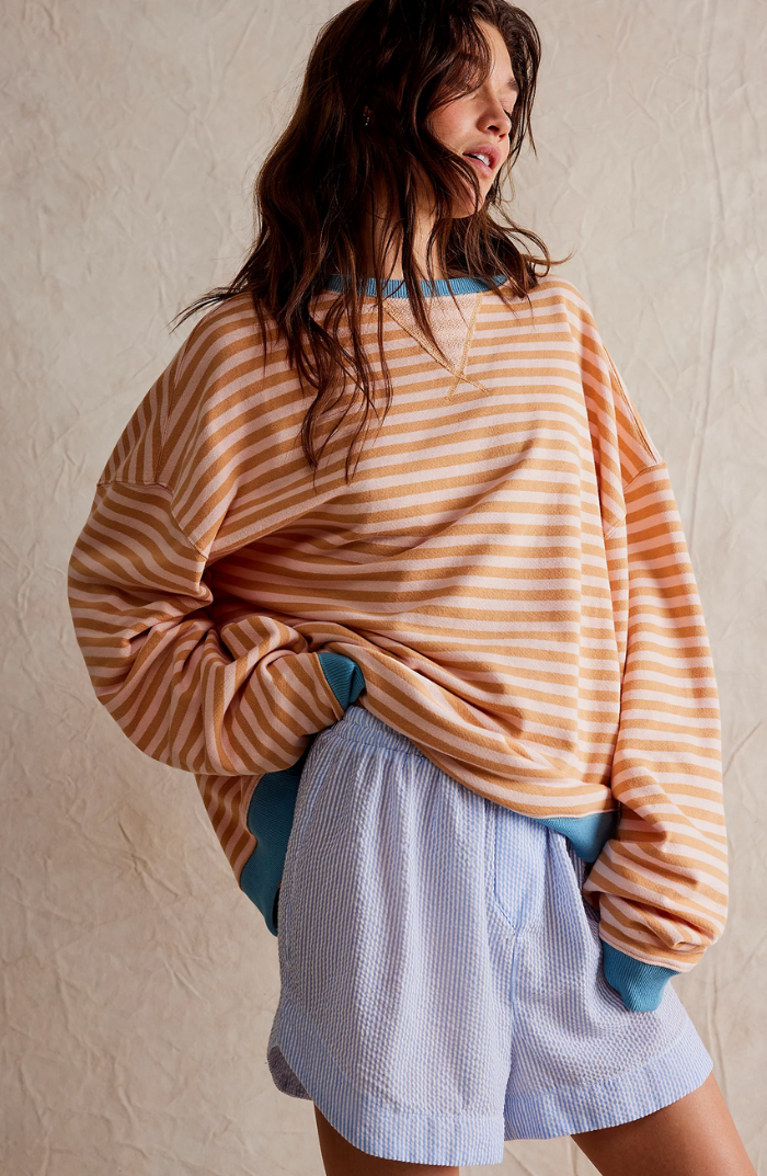 Fiona | Cozy Oversized Striped Pullover