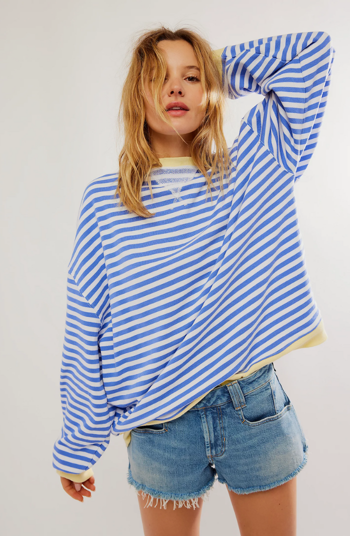 Fiona | Cozy Oversized Striped Pullover