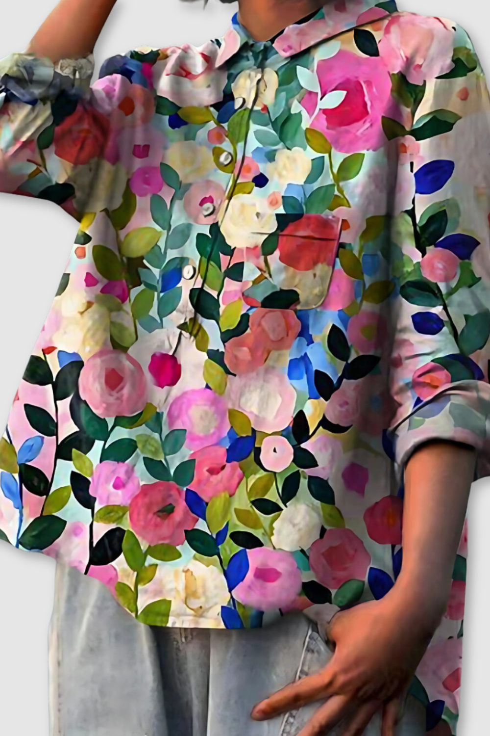 Effie | Artistic Floral Blouse