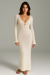 Knitted Maxi Beach Dress – Open back