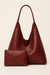 Vintage PU Tote & Wallet Set