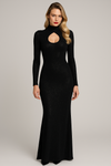 Hollow out Long Sleeve Maxi Dress