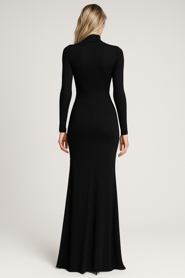 Hollow out Long Sleeve Maxi Dress