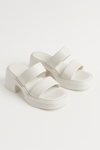 Calf Leather Sandals – Chunky High Heel