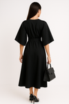 Crew Neck Midi Office Dress