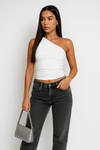 Casual Assymmetric One-Shoulder Tank Top