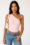 Casual Assymmetric One-Shoulder Tank Top
