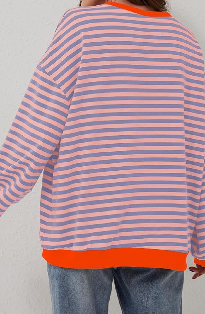 Fiona | Cozy Oversized Striped Pullover