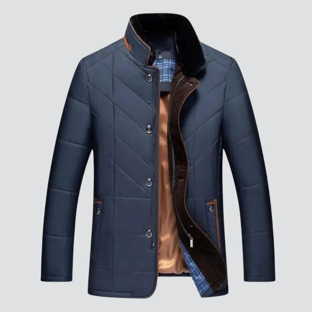 Isaac™ | Warm Men’s Winter Coat with Stand Collar