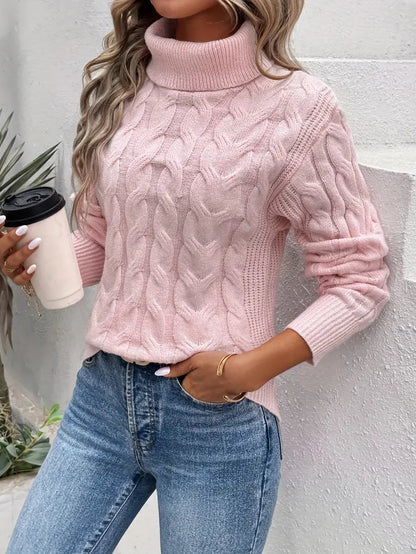 Cady | Cable Knit Turtleneck Sweater