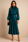High Waist Midi Dress