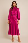 High Waist Midi Dress