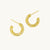 Chunky Gold Hammered Hoops