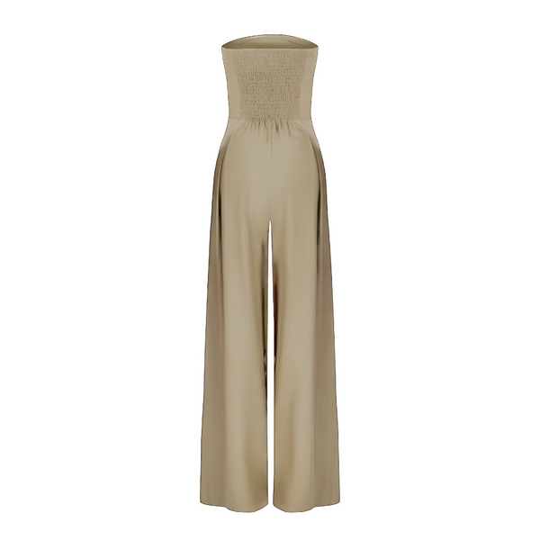 Wide Leg Strapless Jumpsuit