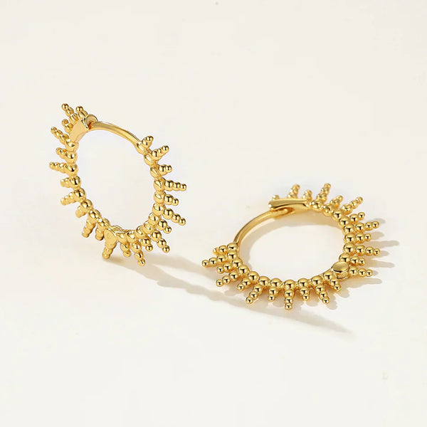 Esmeralda Gold Hoops