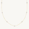 Round Freshwater Pearl Gold Chain Necklace