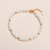 Freshwater Pearl and Gold Beaded Bracelet