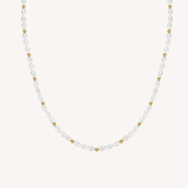 Freshwater Pearl and Gold Necklace