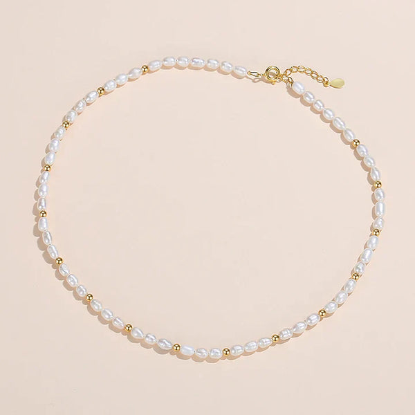 Freshwater Pearl and Gold Necklace