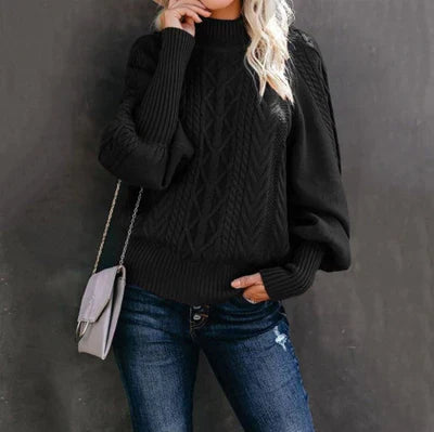 Sarah | Cable Knit Turtleneck