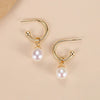 Pearl Drop Hoops