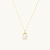Rectangle Pearl Pendant Necklace