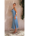 Noir Allure | Satin Halter Slip Dress