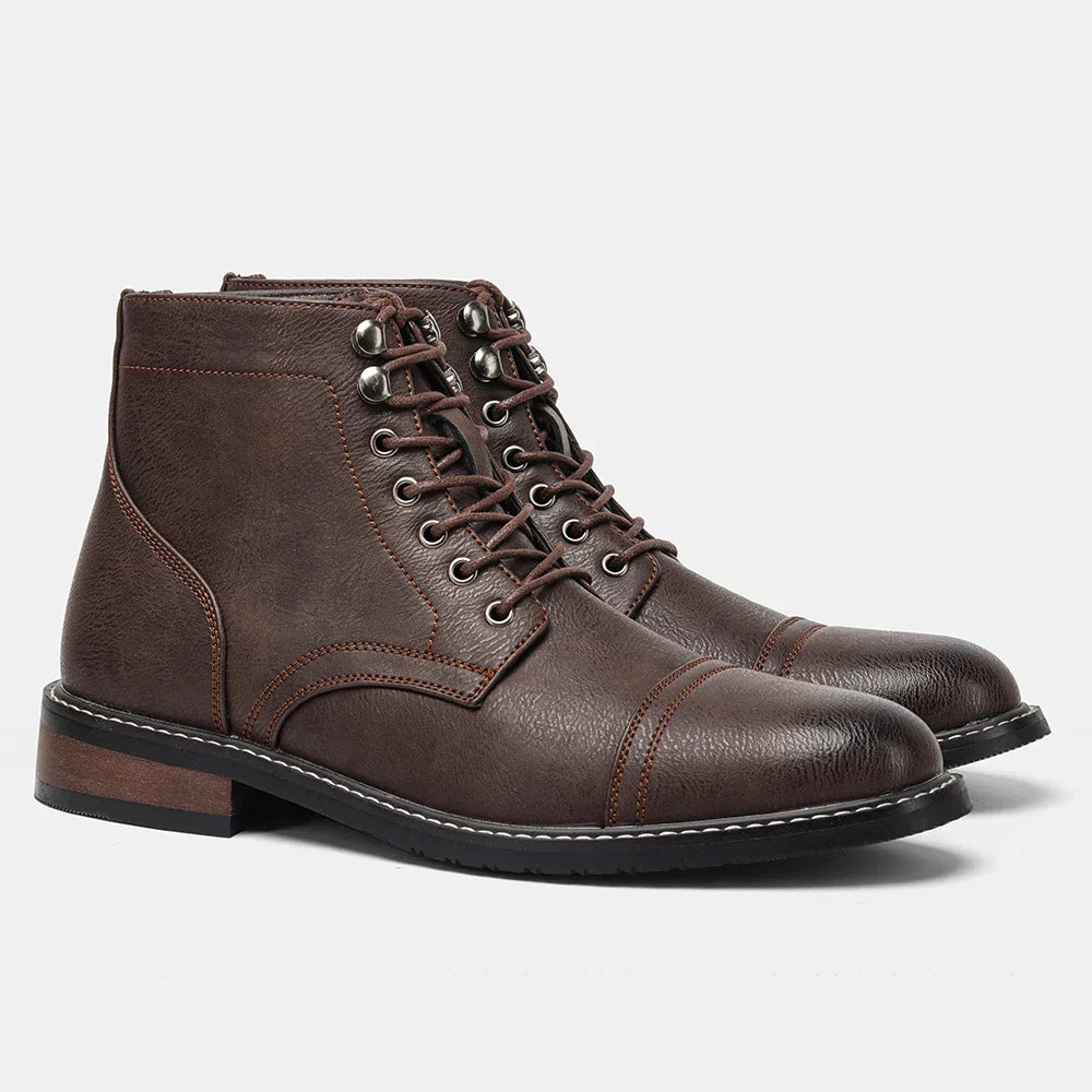 Edward™ | Vintage Cap-Toe Derby Boots