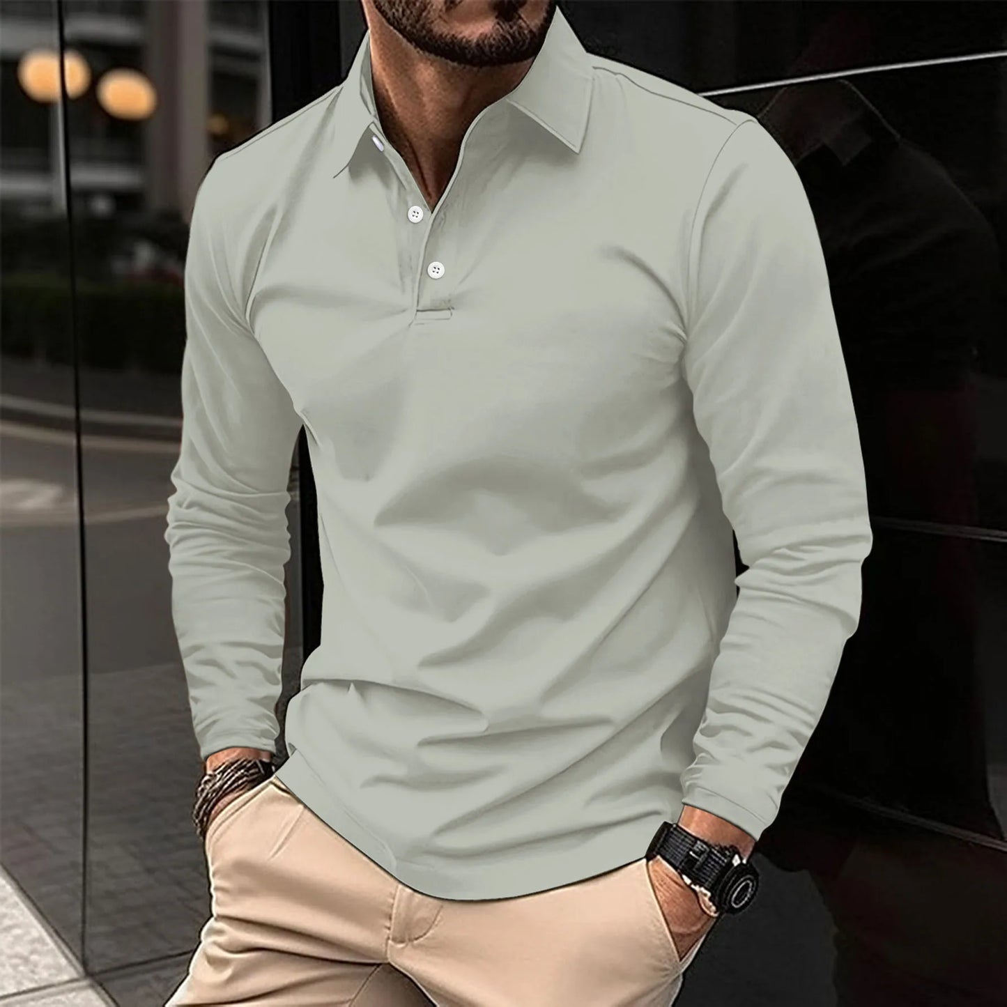 Ryan™ | Casual Long-Sleeve Polo