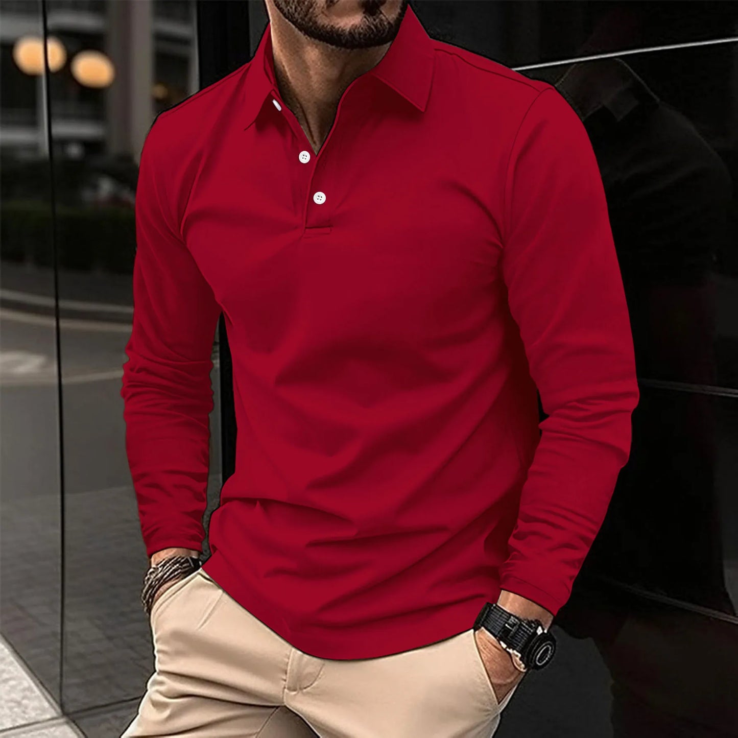 Ryan™ | Casual Long-Sleeve Polo