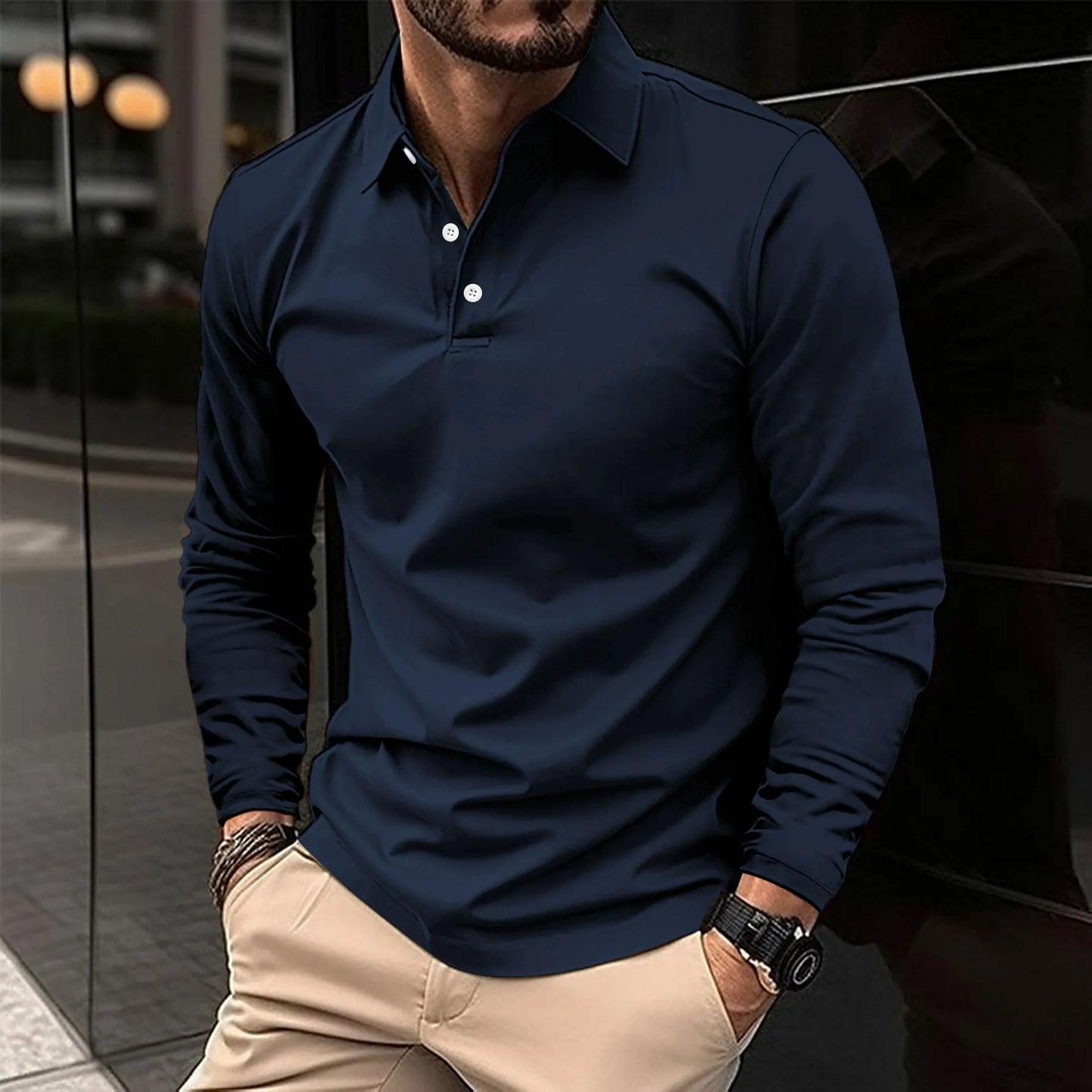 Ryan™ | Casual Long-Sleeve Polo