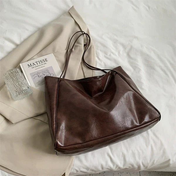 LISA | SPACIOUS BROWN TOTE