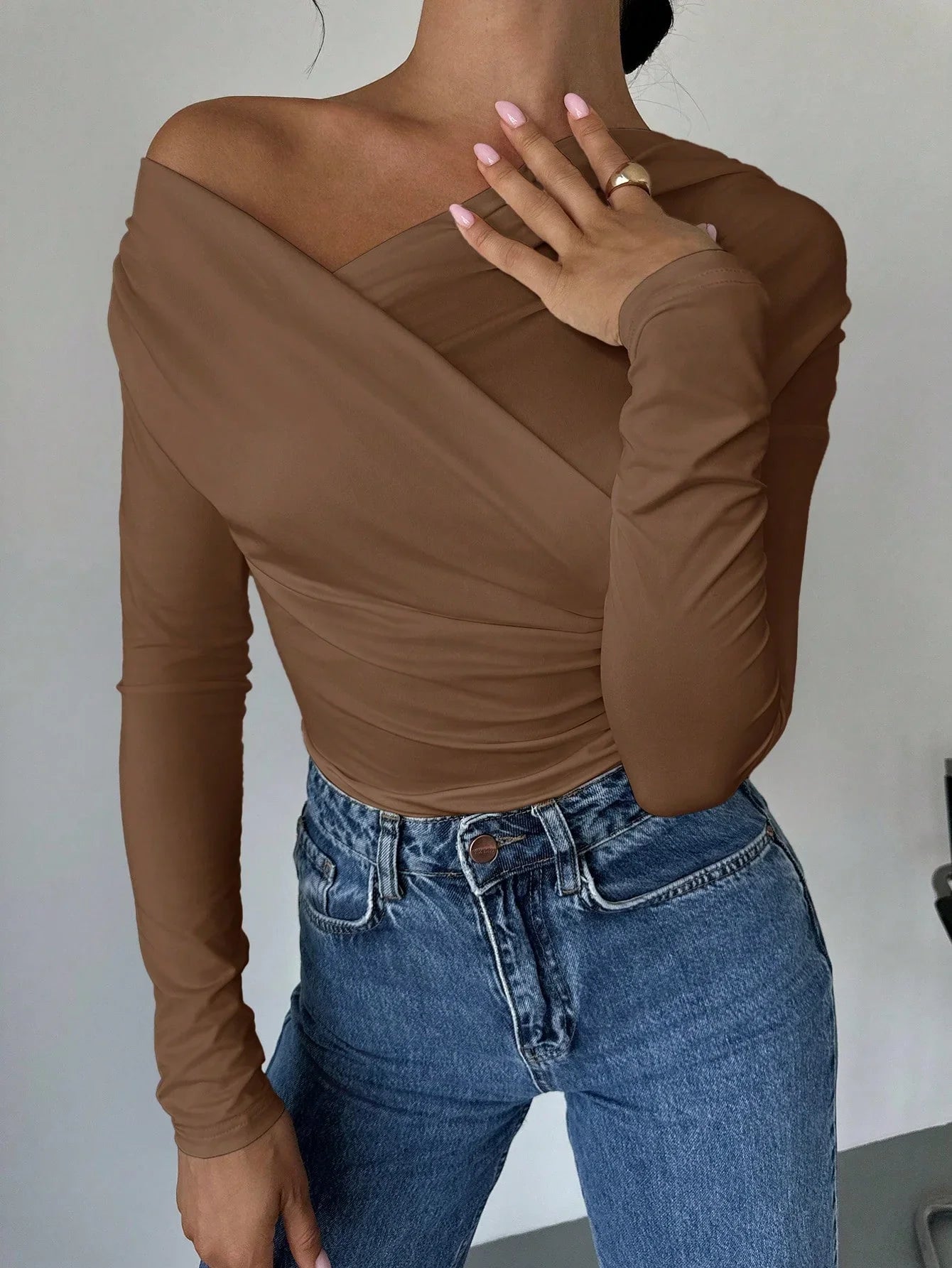 Coral | One Shoulder Top