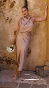 Solène High Waist Midi Dress