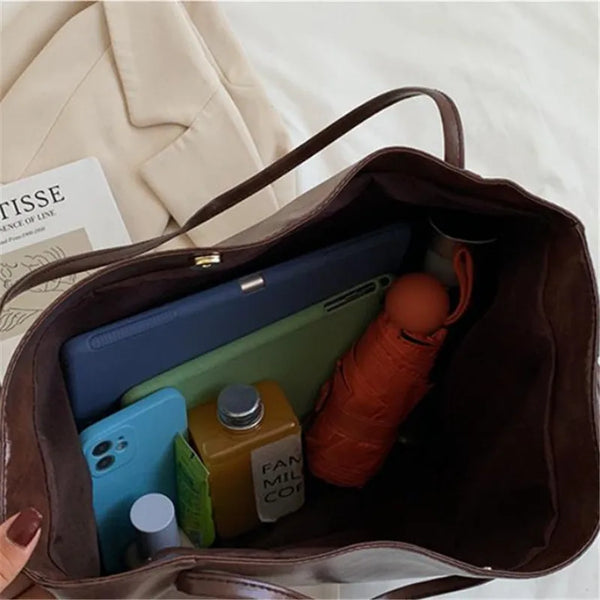 LISA | SPACIOUS BROWN TOTE