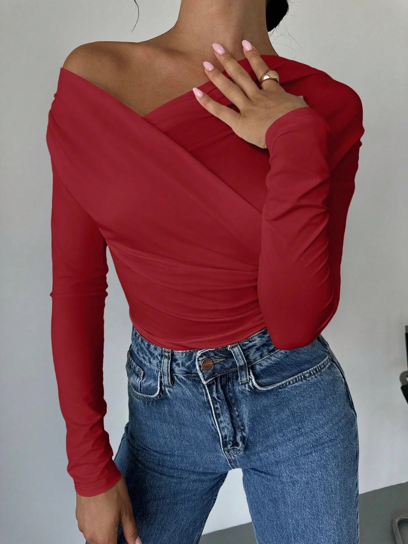 Coral | One Shoulder Top