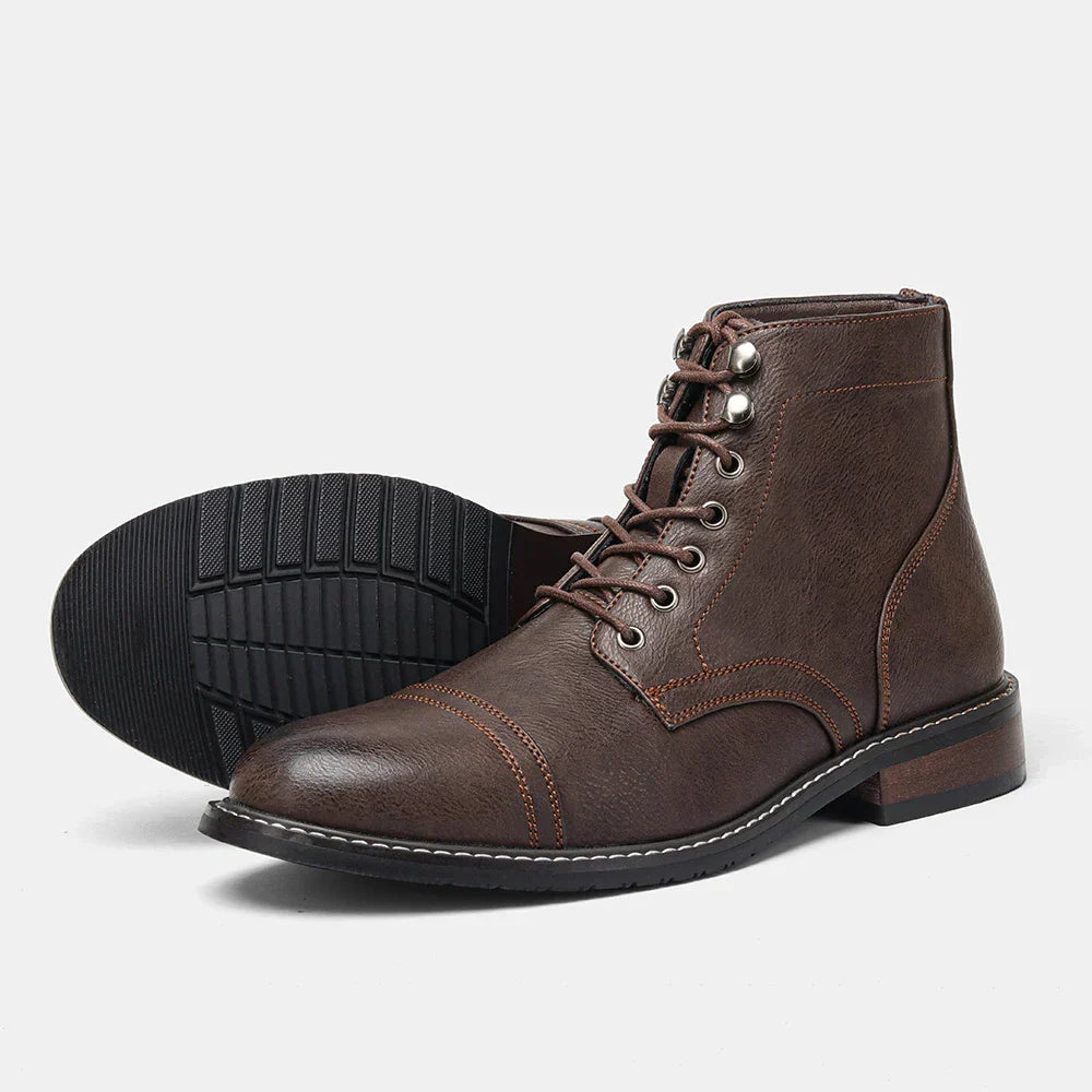 Edward™ | Vintage Cap-Toe Derby Boots