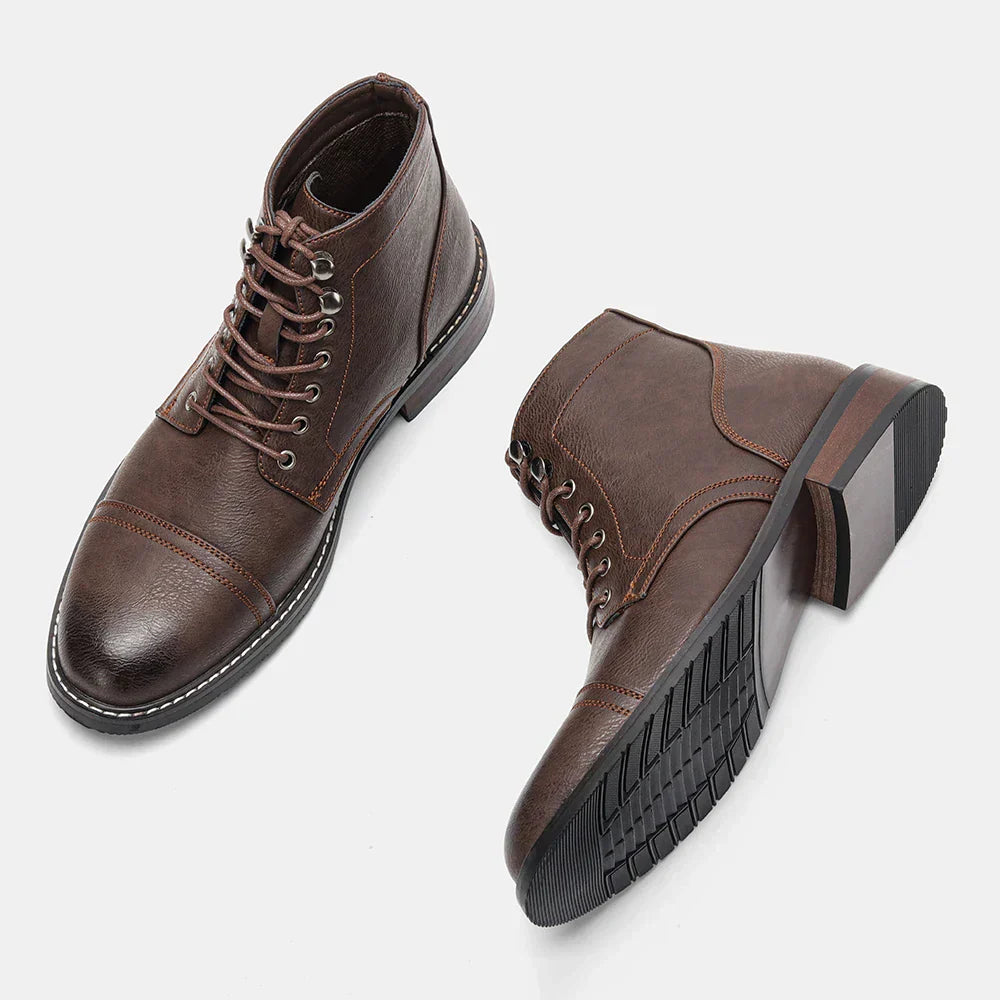 Edward™ | Vintage Cap-Toe Derby Boots