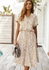 Amber - Printed V-Neck Dress