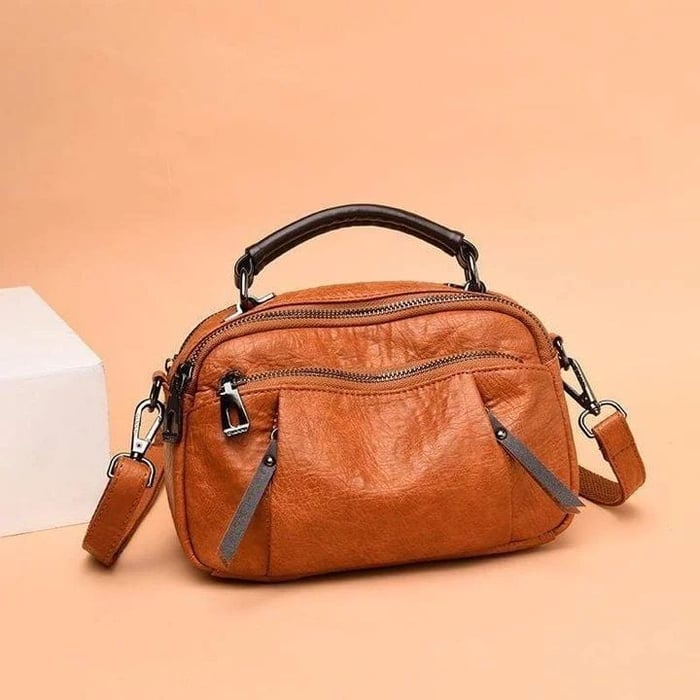 Amelia™ | Handcrafted Soft Leather Multi-Pocket Bag