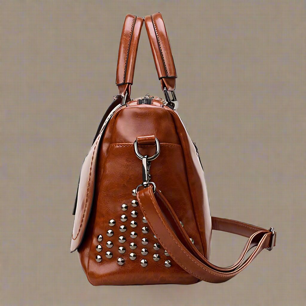 Anna™ | Luxury Leather Studded Bag