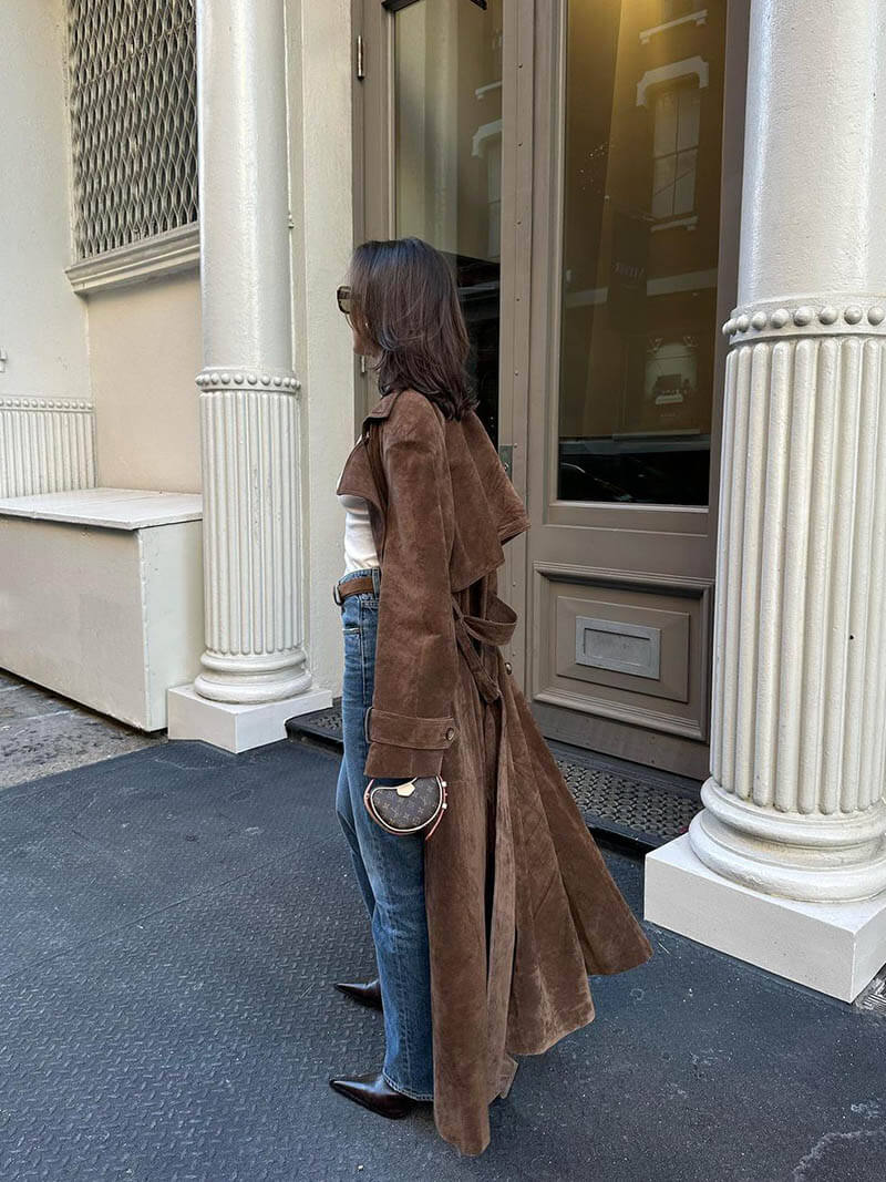 Elle™ | Suede Trench Coat