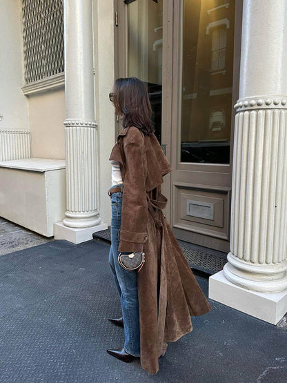 Elle™ | Suede Trench Coat