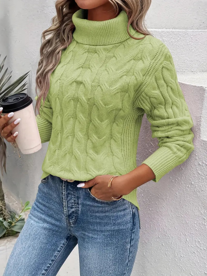 Cady | Cable Knit Turtleneck Sweater