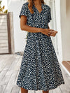 Amber - Printed V-Neck Dress