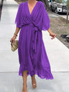 Gretchen - Tie Waist V-Neck Dress