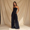 Wide Leg Strapless Jumpsuit