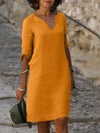 Chelsea - Casual V-Neck Dress