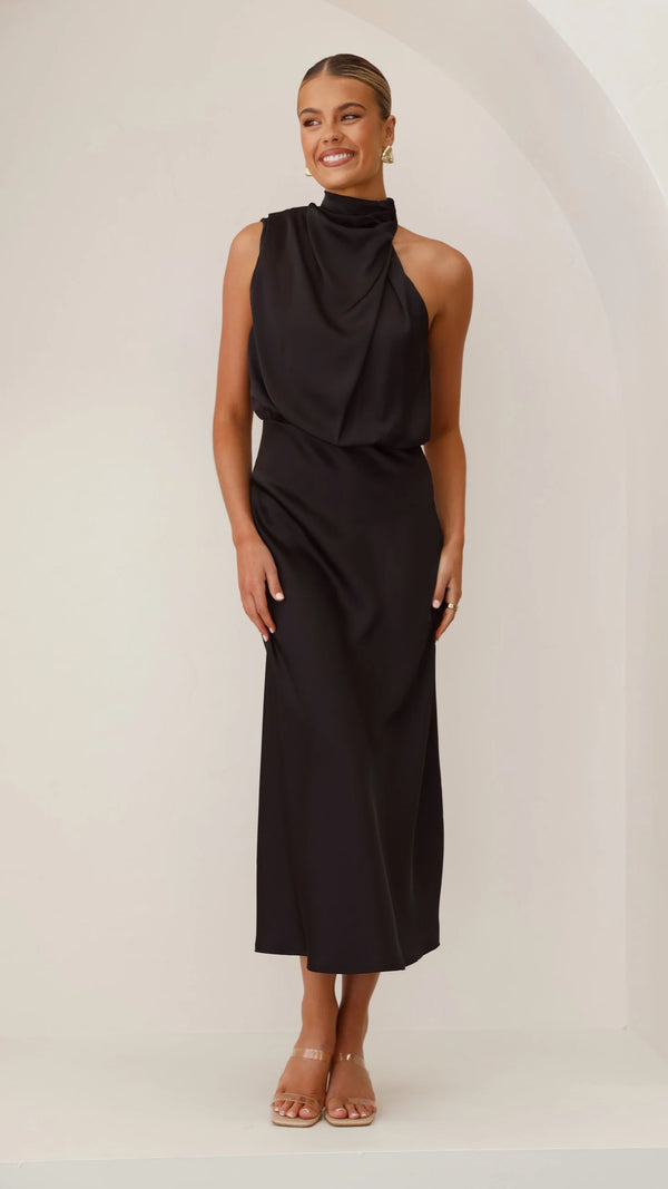 Solène High Waist Midi Dress